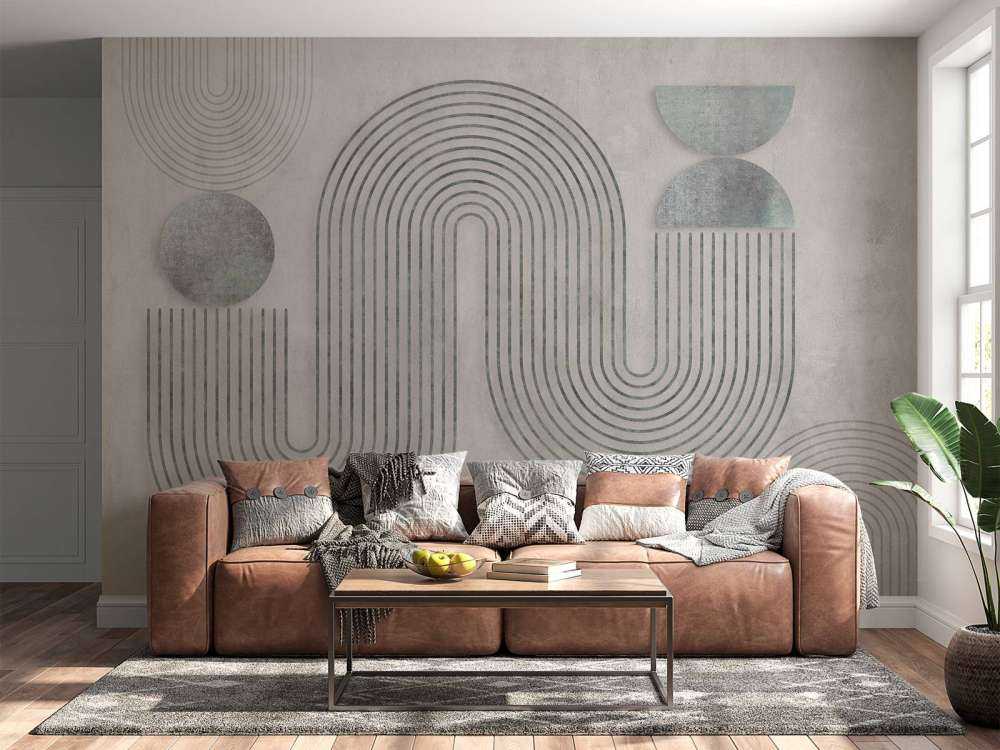 Dynamic Balance Modern Art Grey