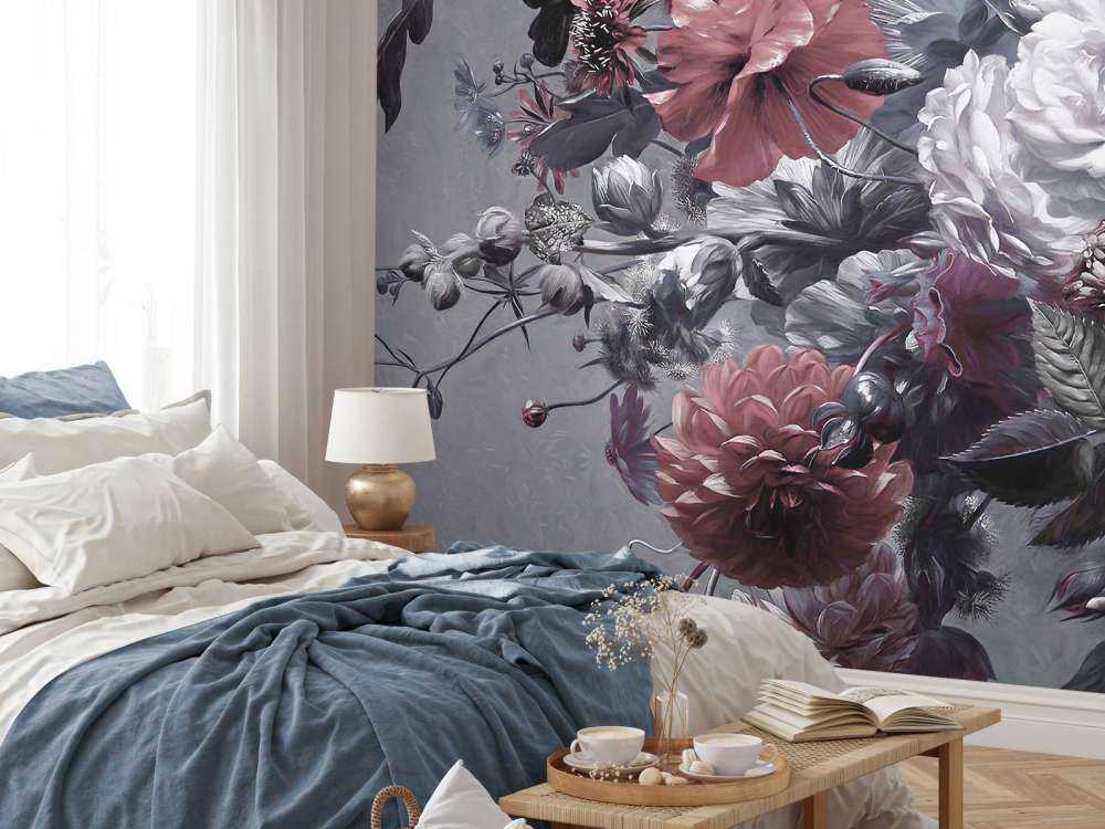 Big bouquet with poppies Red