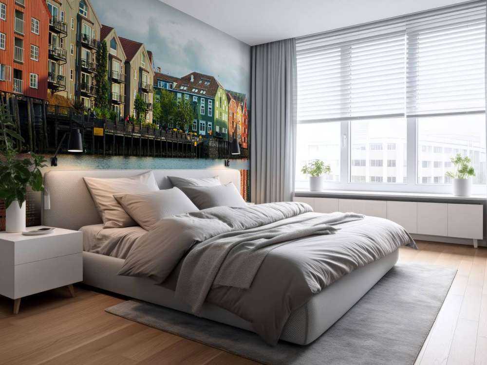 Kleurrijke Huizen Aan Waterkant