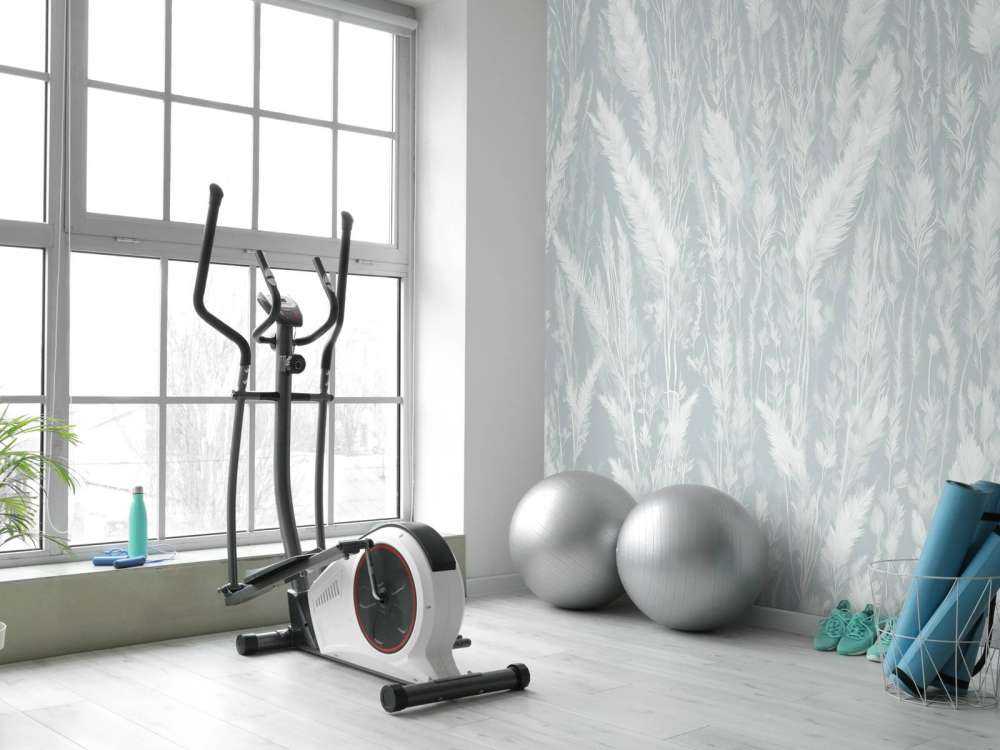 Wall of field grasses - mint green