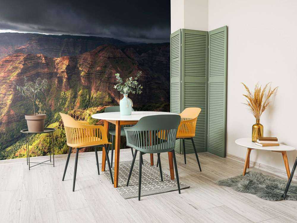 Dramatisch Zonlicht Over Canyon