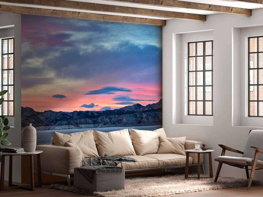 Meertje met zonsondergang