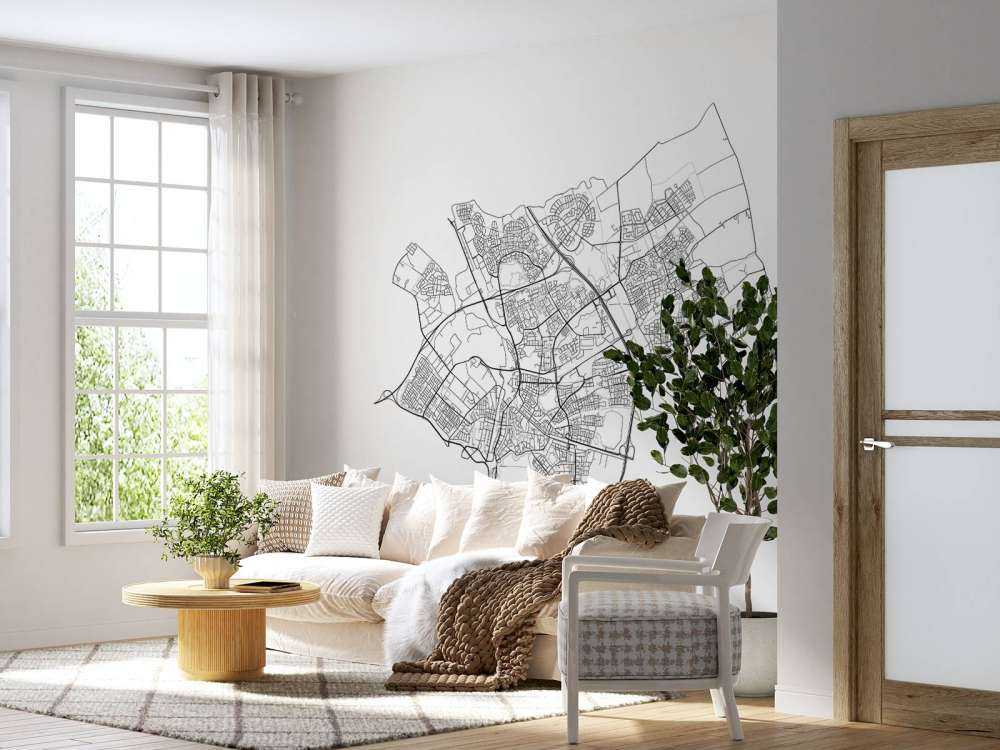 Plattegrond van Den Bosch, wit