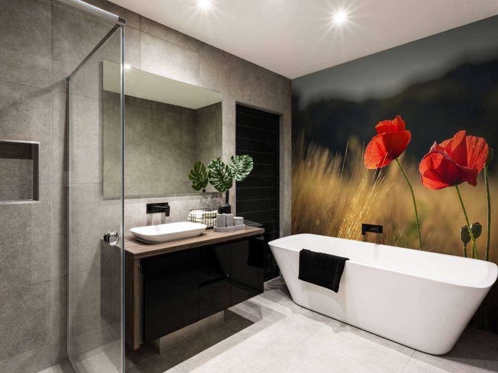 Klaprozen in een tarweveld