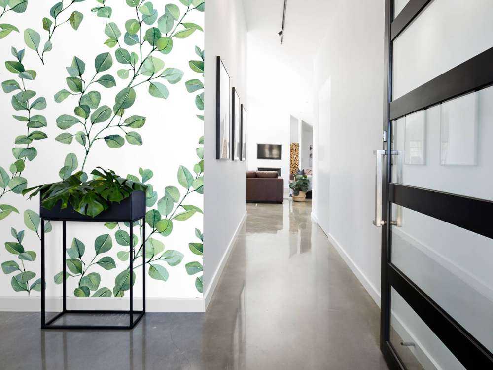 Waterverf bladeren en takken