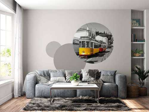 Gele en rode tram
