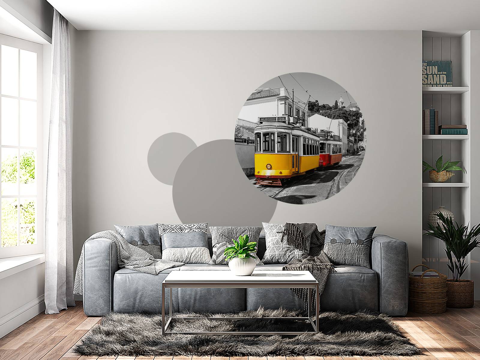 Gele en rode tram
