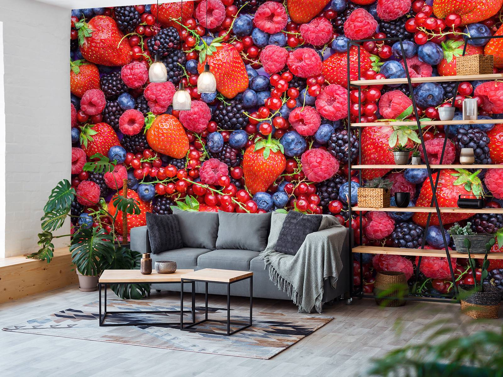 Rode vruchten - Fotobehang, image size:1600x1200