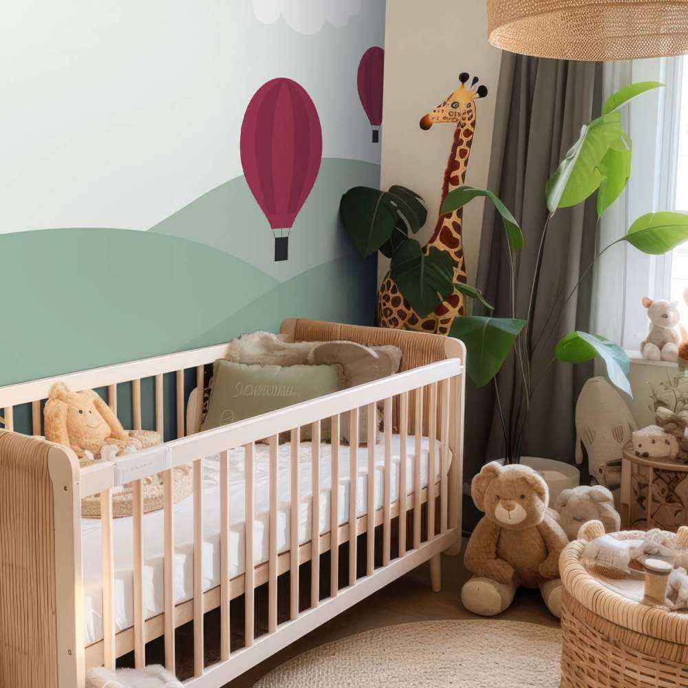 Heuvels met luchtballonnen