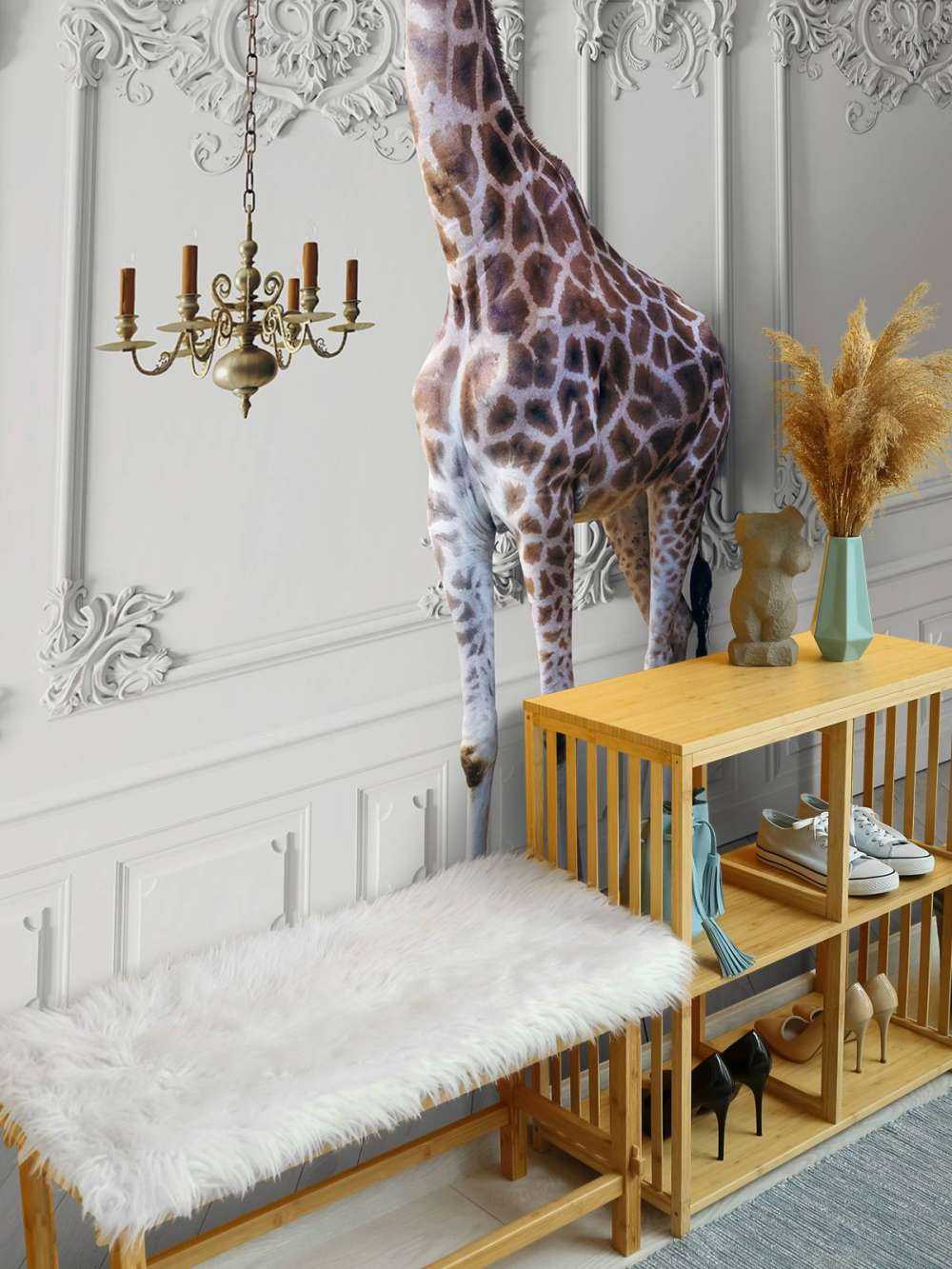 Giraffe met kandelaar