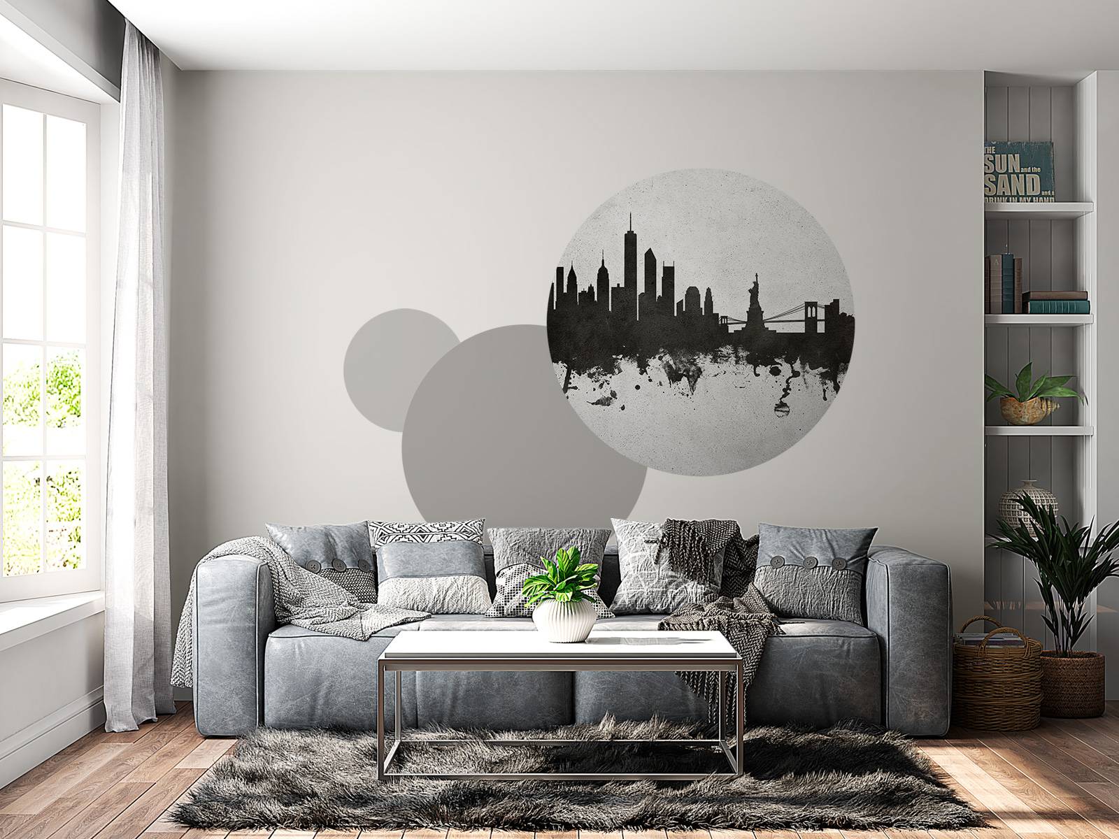 Waterverf skyline, New York