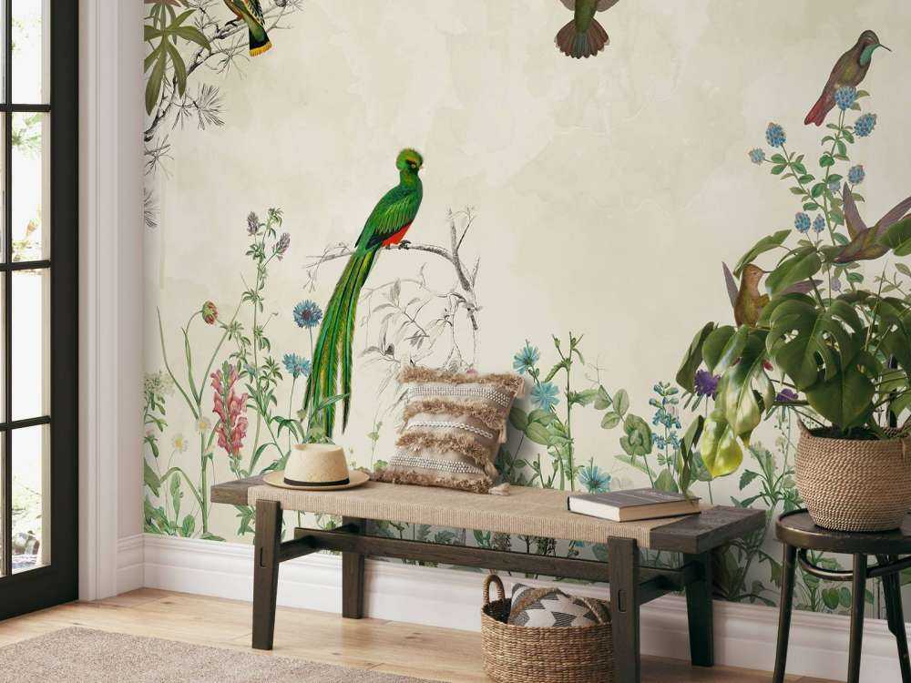 Fields of Colorful Birds