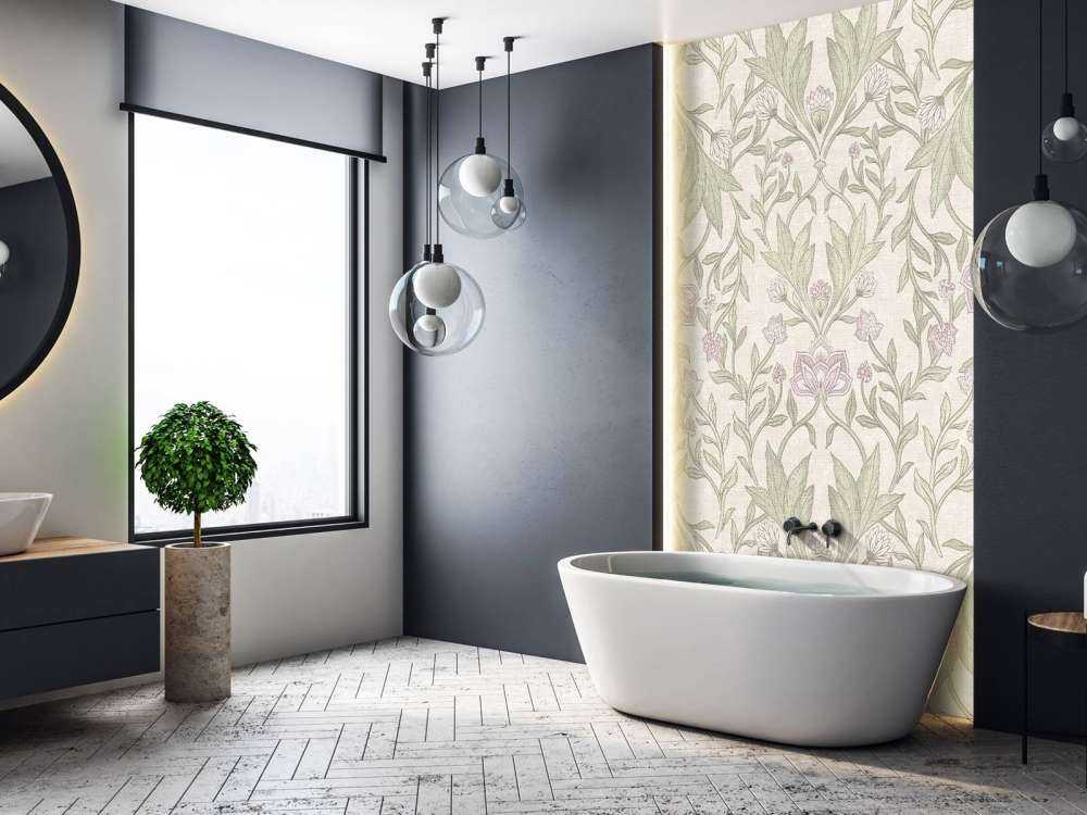Morris bloemen damask - creme