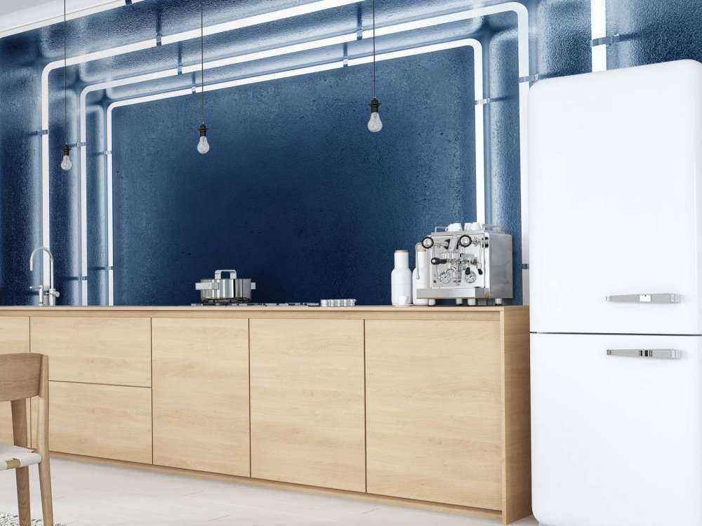 Betonnen neon verlichte garage