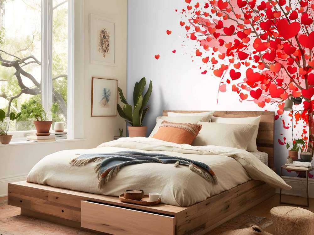 Hart gevormde boom design