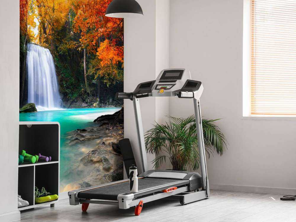 Waterval in het diepe woud