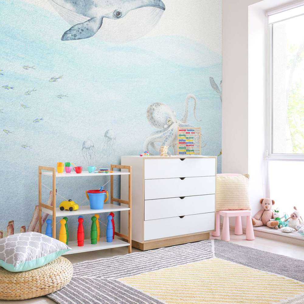 Onderwaterwereld met een walvis