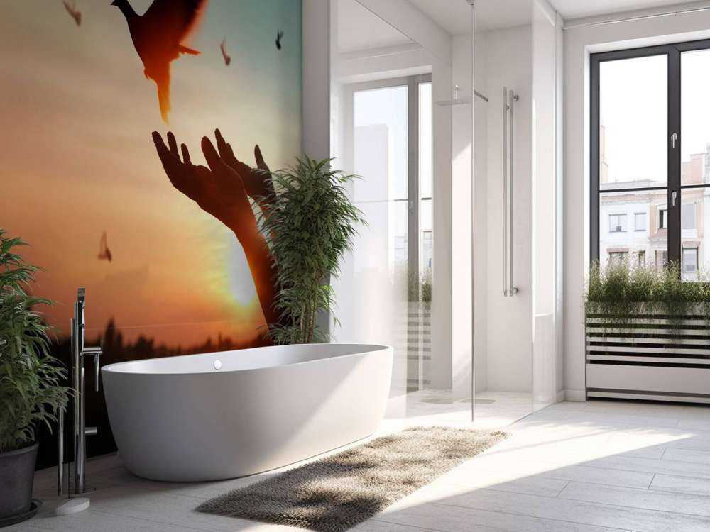 Duif bij zonsondergang