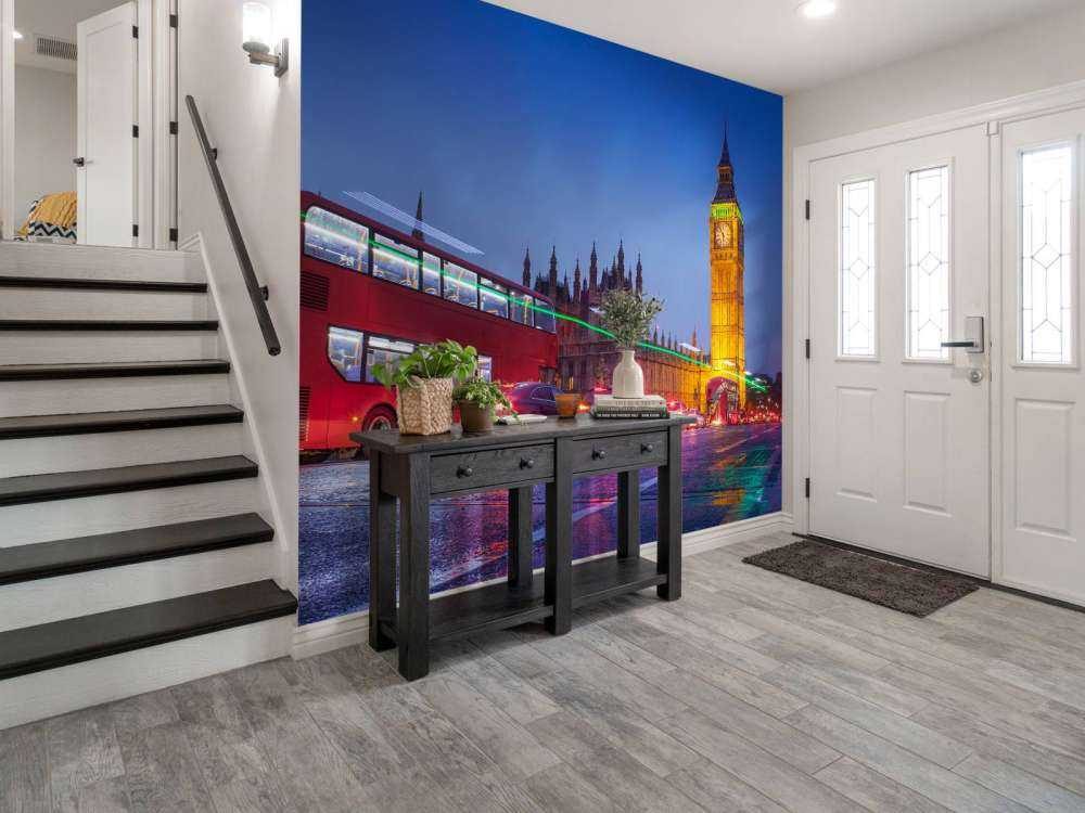 Het Londens verkeer in de avond