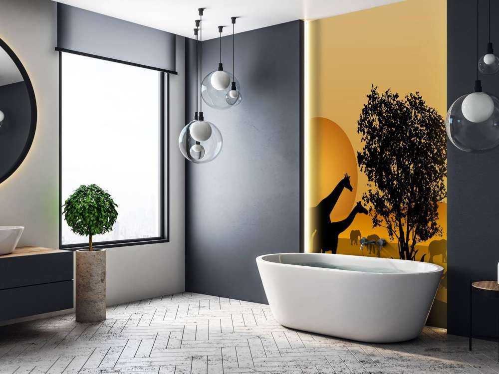 Zonsondergang in een Afrikaans veld