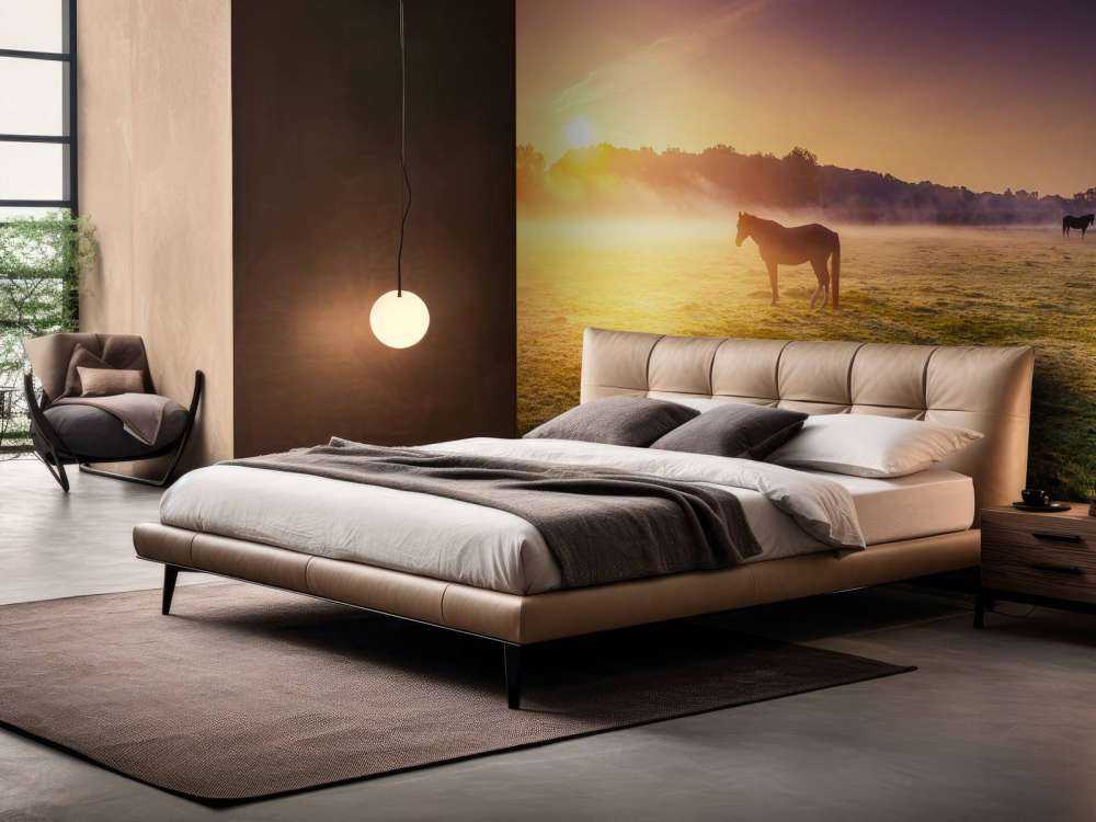 Grazende paarden bij zonsondergang