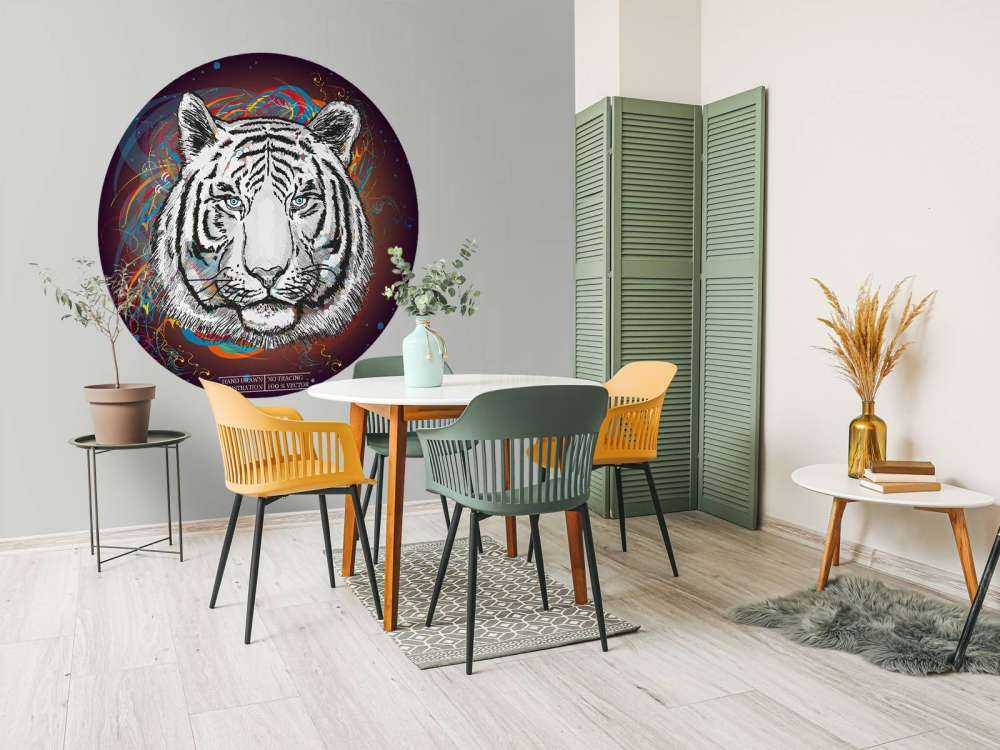 Tijger in de ruimte vector