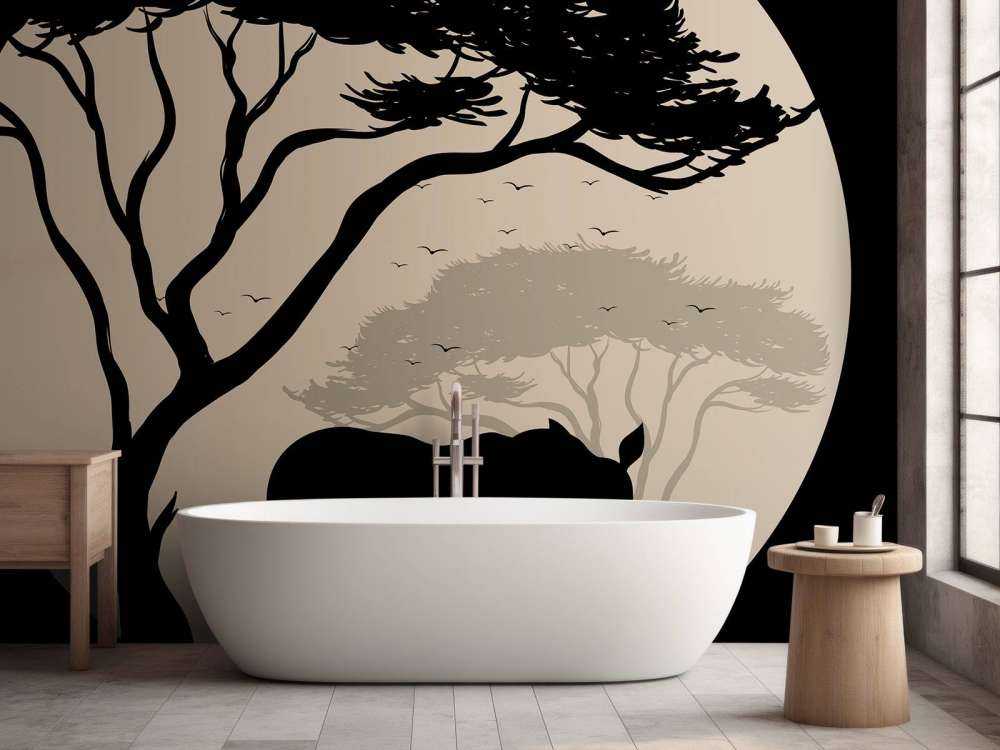 Silhouette van een neushoorn