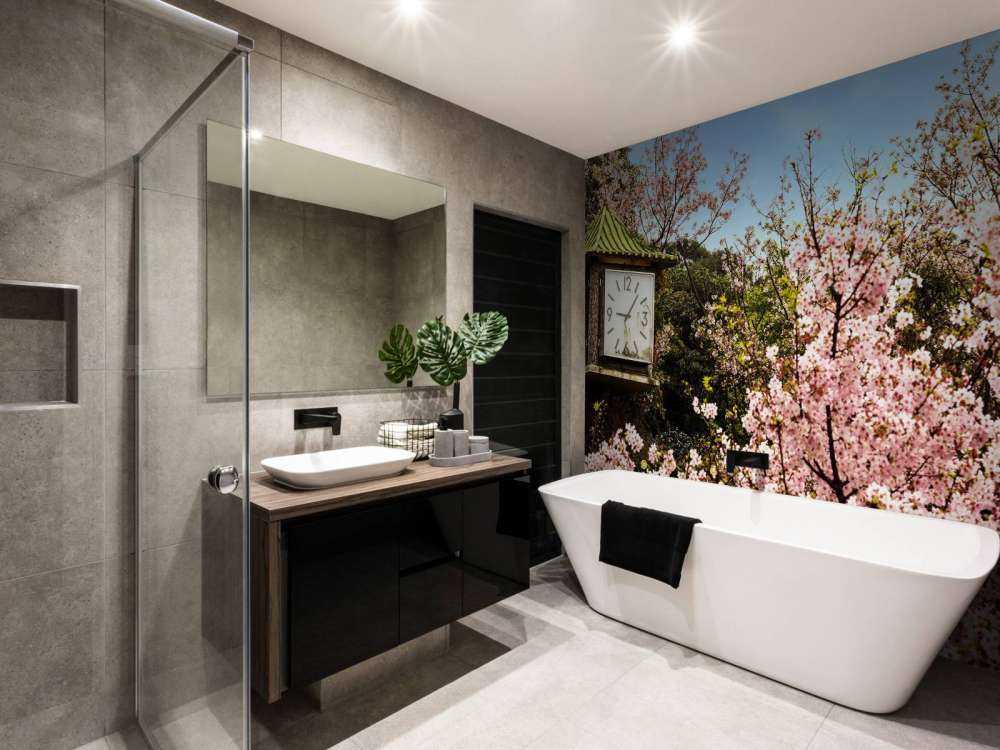 Bloesem met Klok op achtergrond