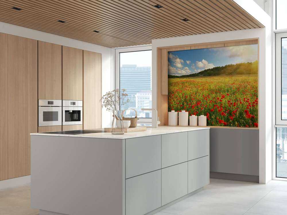 Klaprozen met Zonsondergang