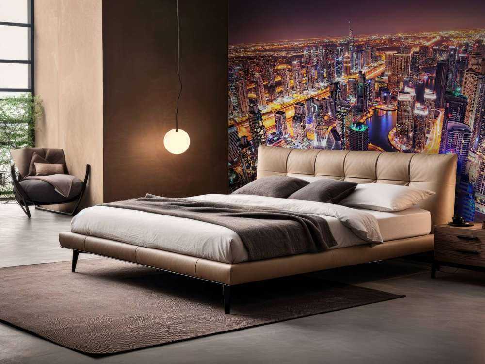 Verlichte gebouwen in Dubai