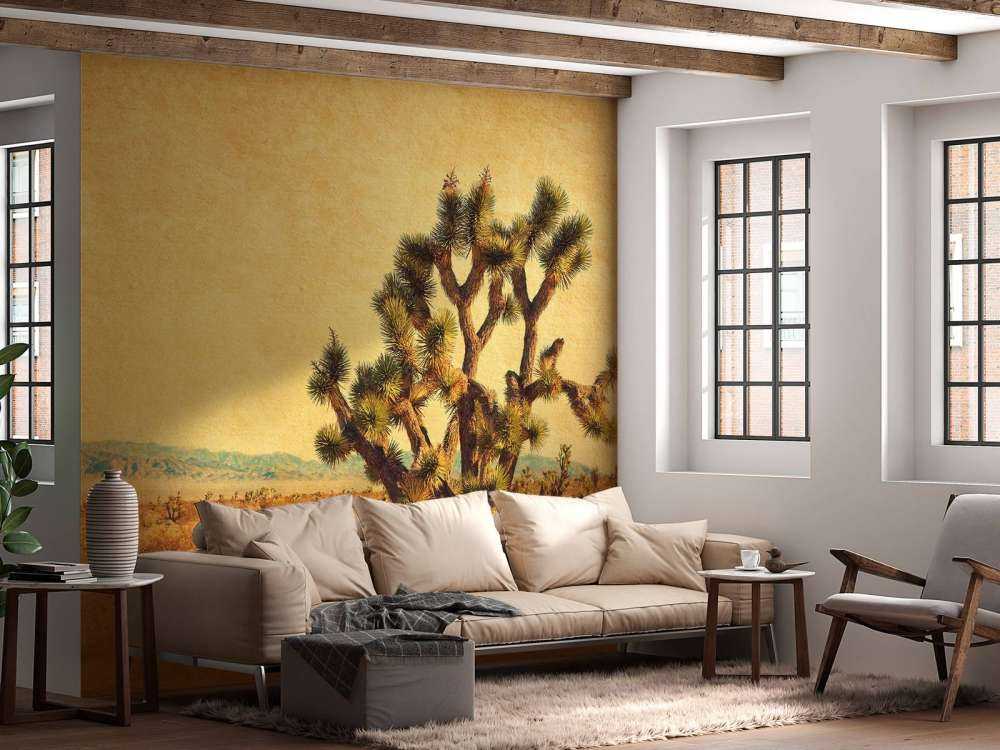 Grote cactus in een woestijnlandschap