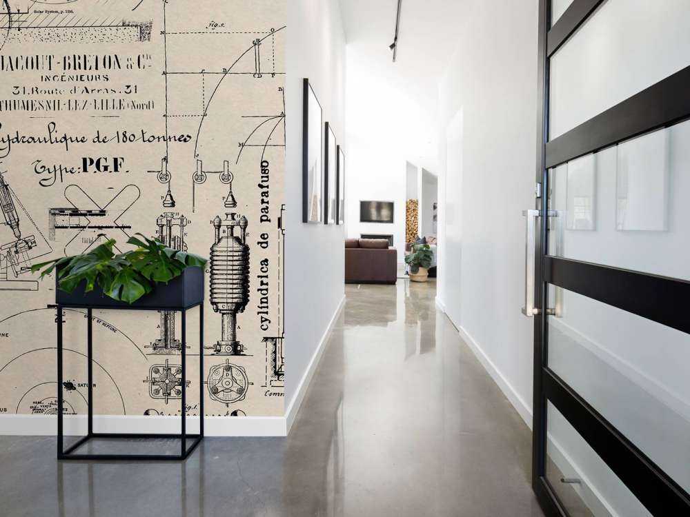 Historic construction and technology beige