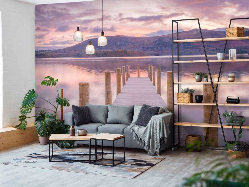 Steiger met zonsondergang