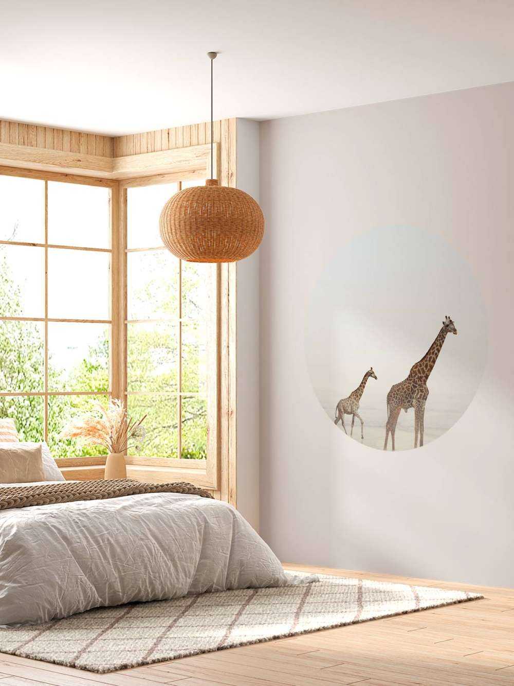 Giraffen op het strand