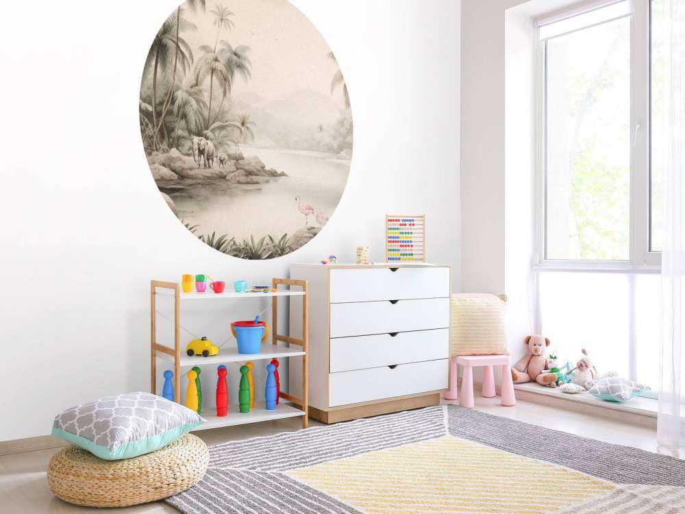 Jungle landschap met dieren