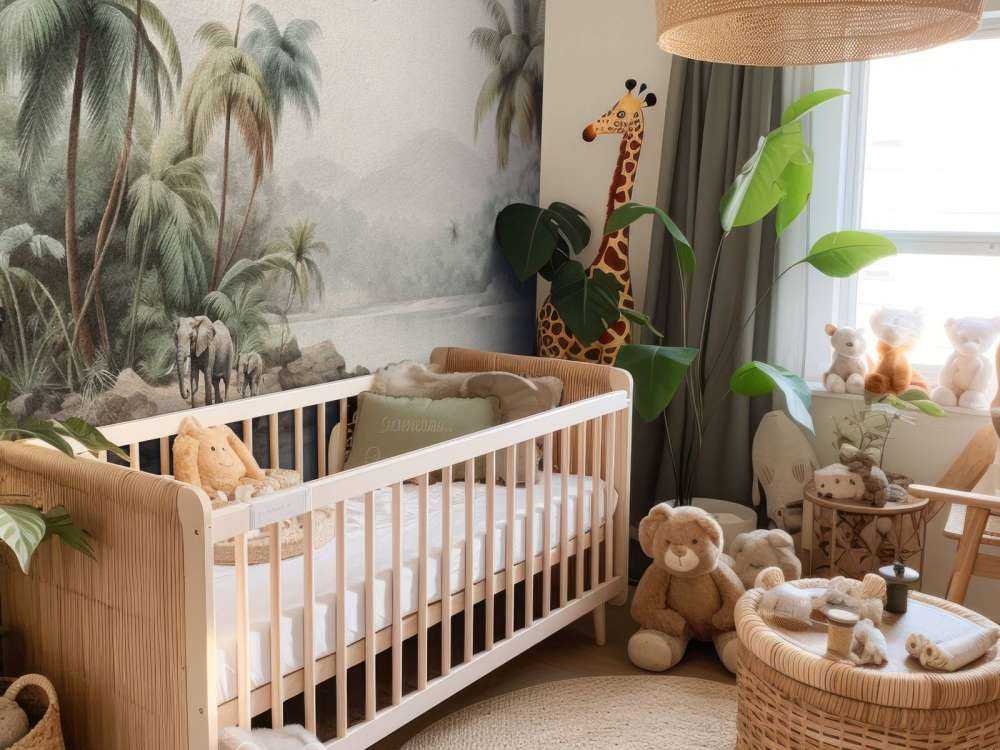 Jungle landschap met dieren in kleur