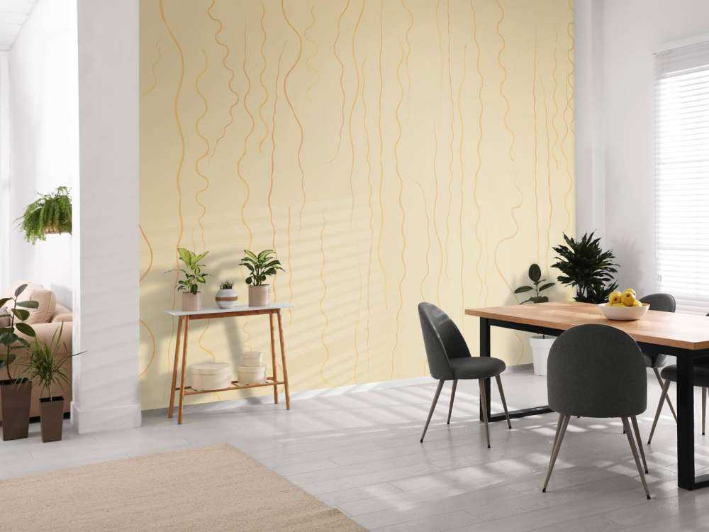 Organische lijnen gras beige II