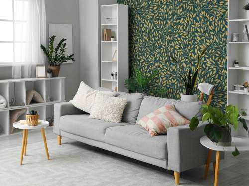 Luxe bloemenpatroon geelgoud