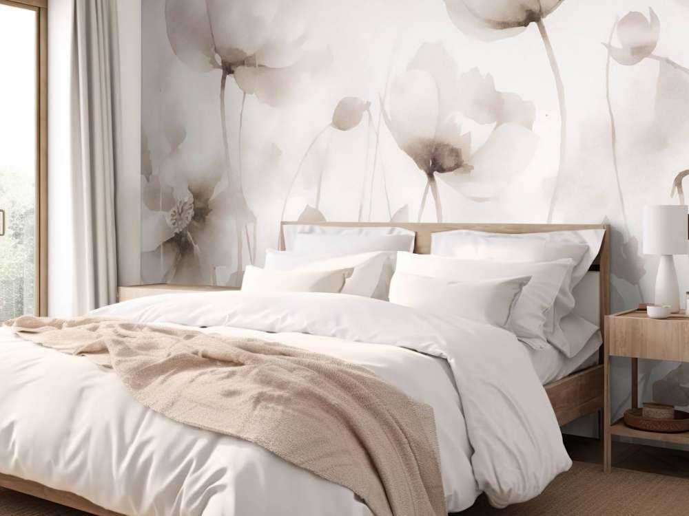 Ethereal meadow flowers light beige
