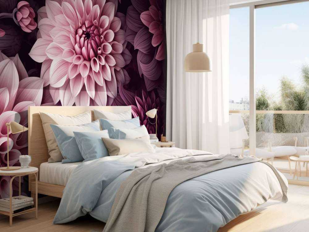 Opulent moody dahlia flowers moody pink
