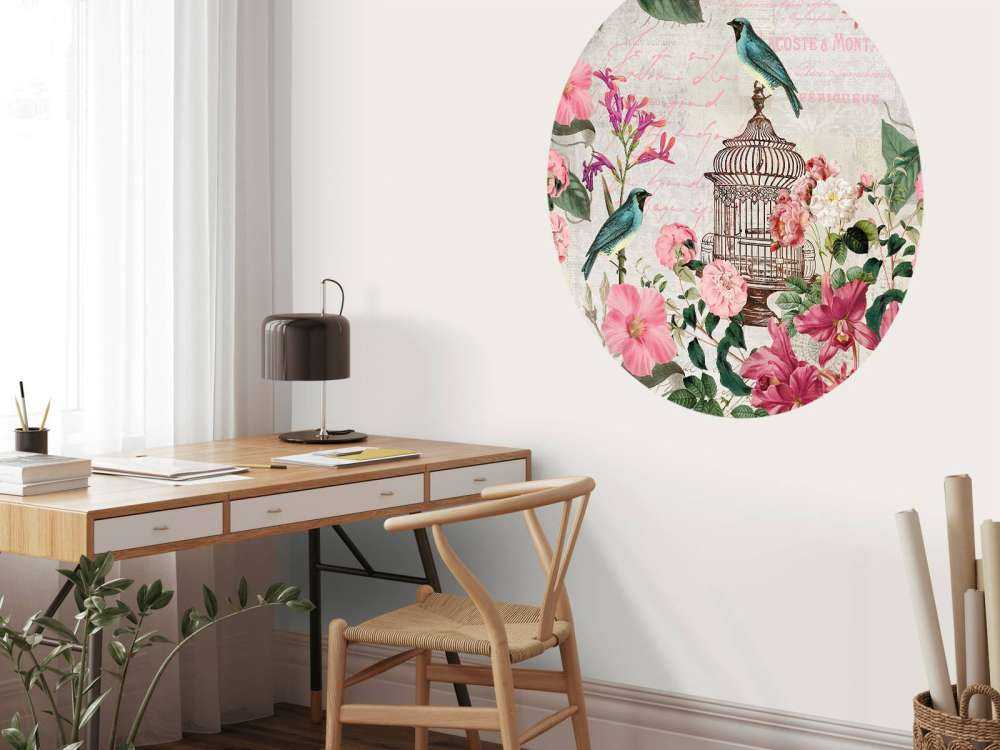 Birds and flowers vintage art