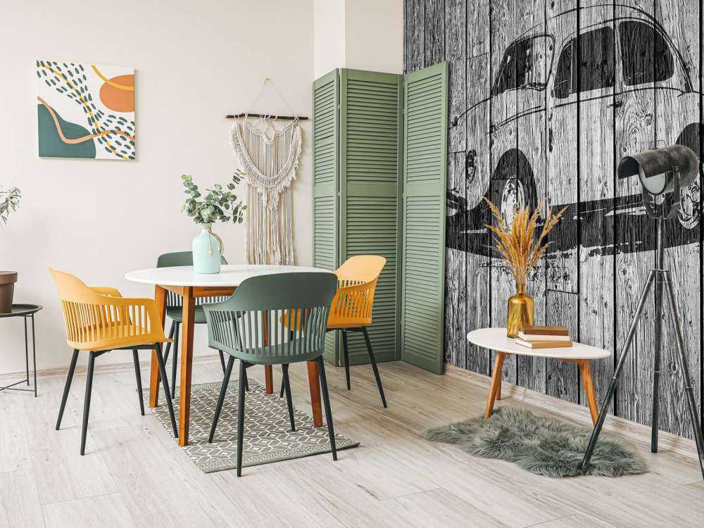 Graffiti Kever op hout