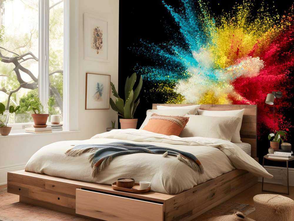 Kleurpoeder explosie