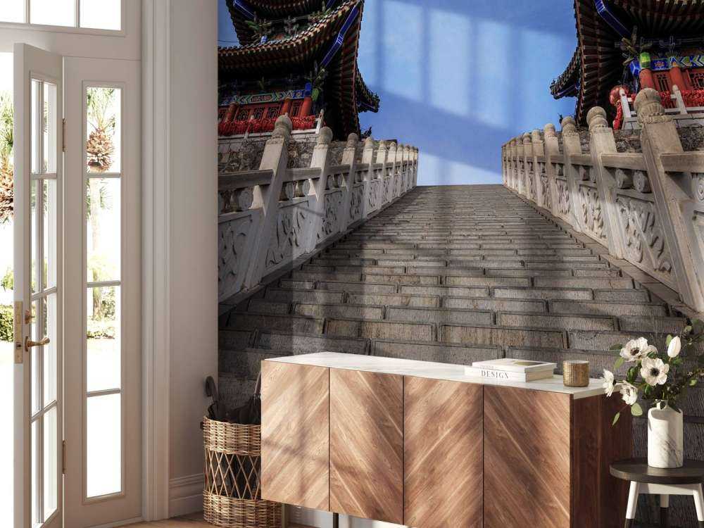 Trap naar Chinese tempel