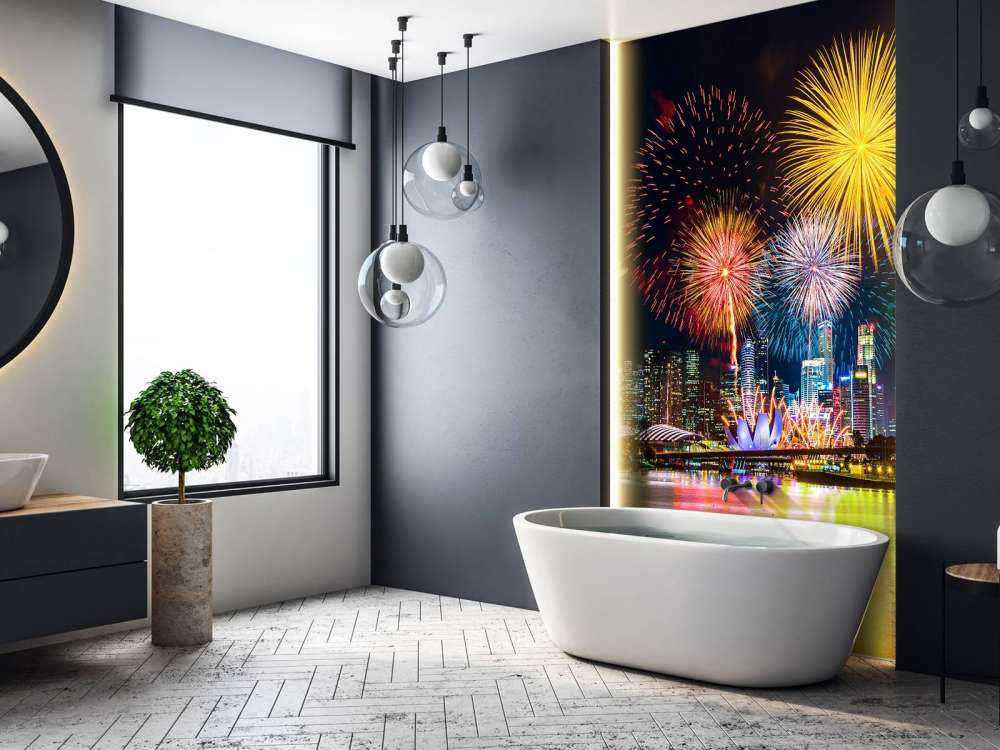 Vuurwerkshow in Singapore