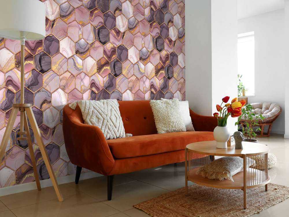 Kleurrijk honingraat