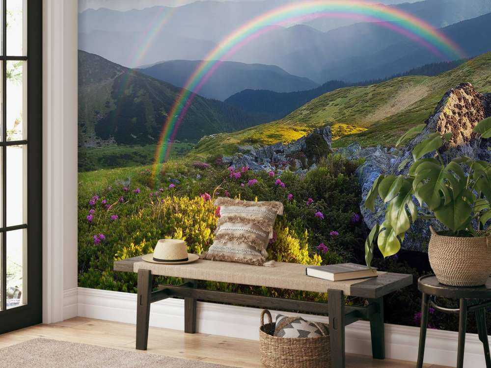 Landschap met bloemen