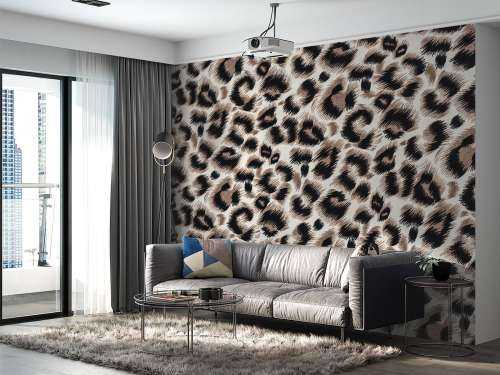 Beige gekleurde panter vacht