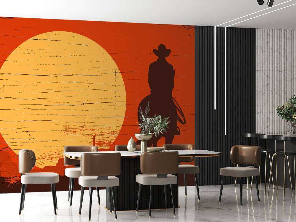 Cowboy in de woestijn