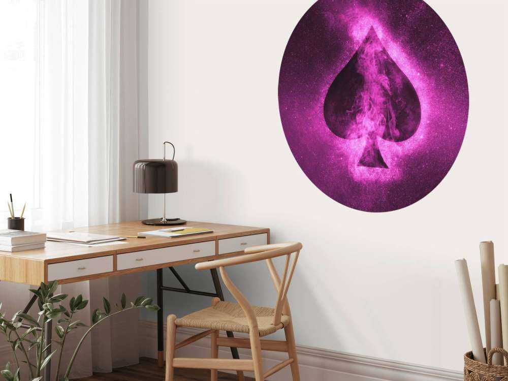 Speelkaart symbool in het roze